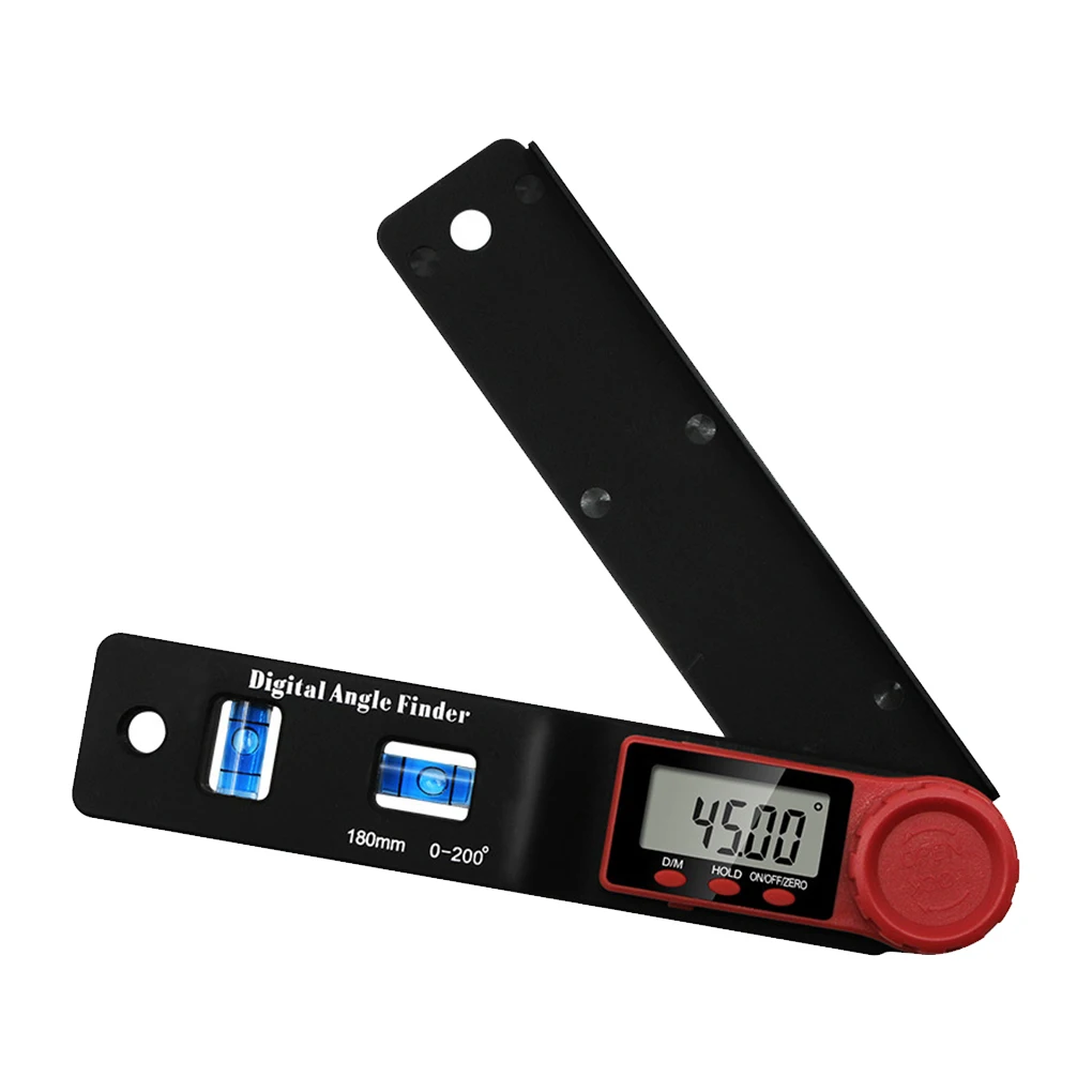 

Digital Protractor Professional 0-200 Degree Fixing Knob Screen Display Measurement Angle Ruler Tools Accessories