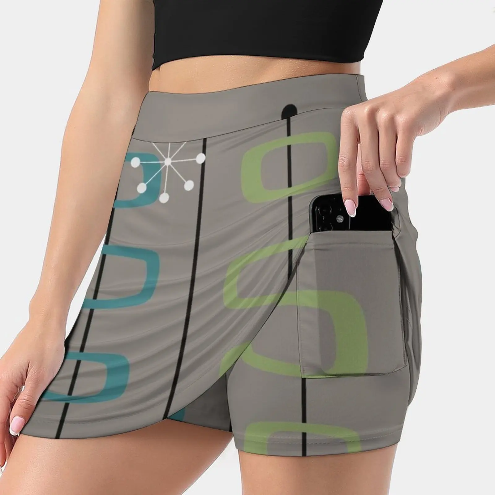 

Юбка-мини женская короткая офисная в абстрактном стиле, с принтом