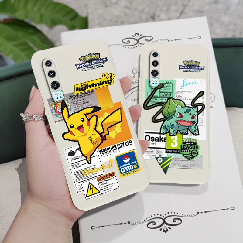 

Pokemons Pikachus Gengar Cute Phone Case For Huawei Y9S Y9A Y9 Y6 Nova Y70 9 8 P50 P40 P30 P20 Pro Lite E 5G Liquid Rope