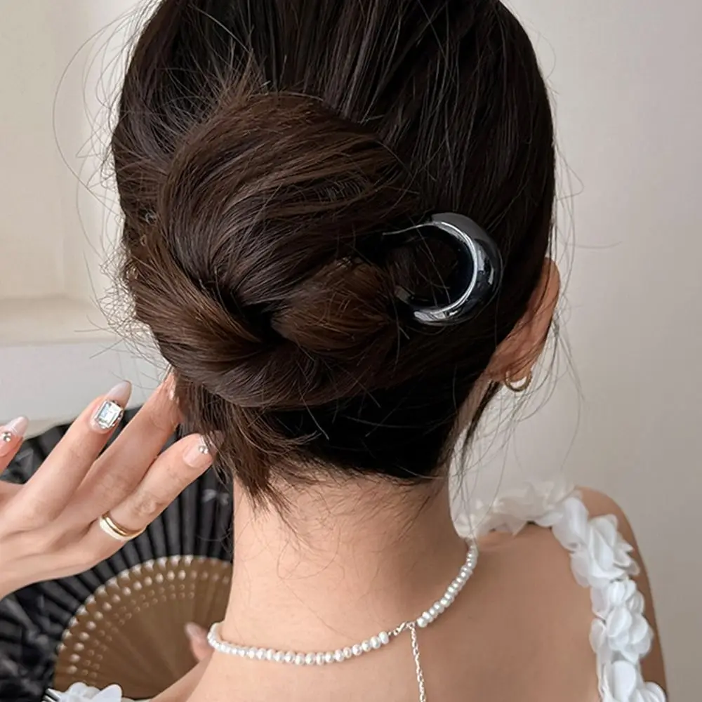 Модная U-образная вилка для волос ацетатная черепаховая шпилька геометрический