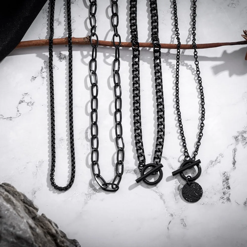 Модный готический холодный ветер черный воротник для костюма многослойное