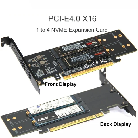 kebidumei PCI-E 4.0 X16 карта расширения для NVMe SSD
