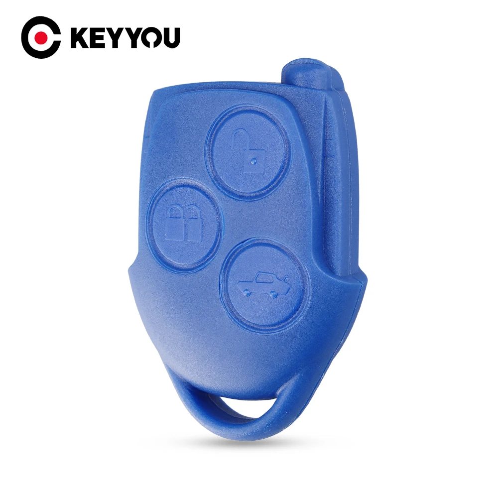 

KEYYOU 3 кнопки для Ford Transit Комплект для подключения чехол для дистанционного автомобильного ключа заменяемый синий Автомобильный ключ