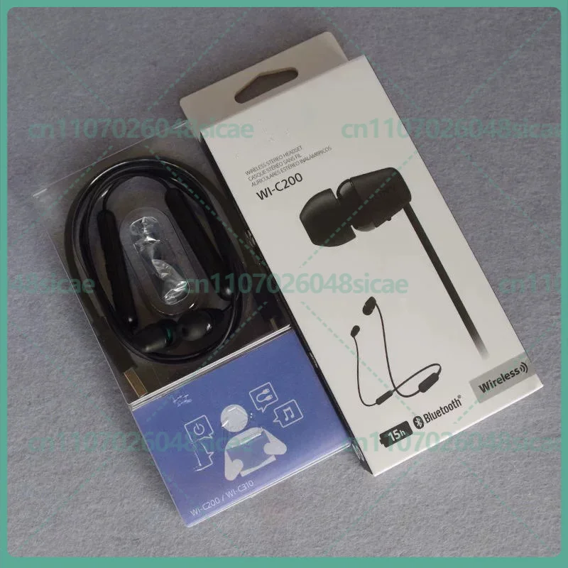 Фото Беспроводные Bluetooth-наушники-вкладыши WI-C200 WI-C310 WI-XB400 с шейным креплением, стерео, для спорта и бега, с микрофоном, для Sony №2