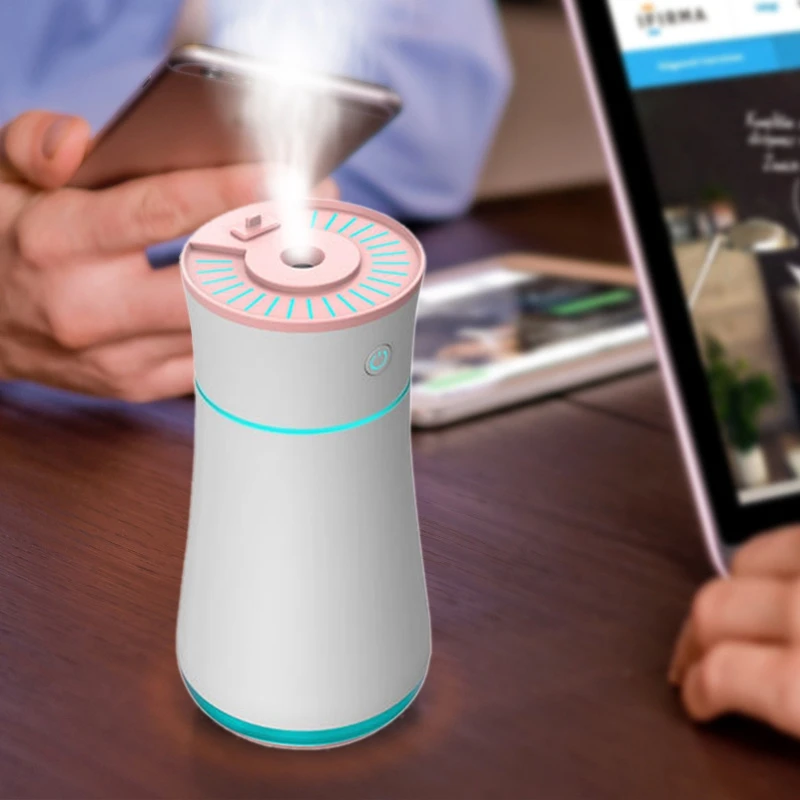 

3 в 1, увлажнитель воздуха с вентилятором и светодиодной подсветкой, 300 мл