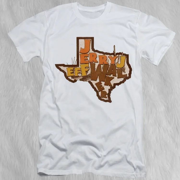 Белая Винтажная футболка с изображением Джерри Джеффа Уокера в американском