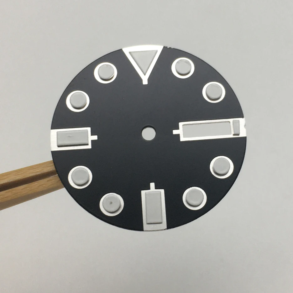 No Logo 28.5mm Watch Dial Replacement, Modified Dial, Luminous Face, for For NH35A Movement CA2-1 Men Watch Accessories