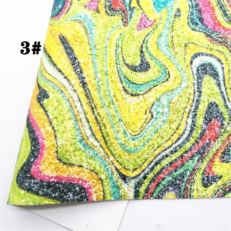 Водная зернистая печатная Радужная искусственная виниловая кожа ткань фетровая