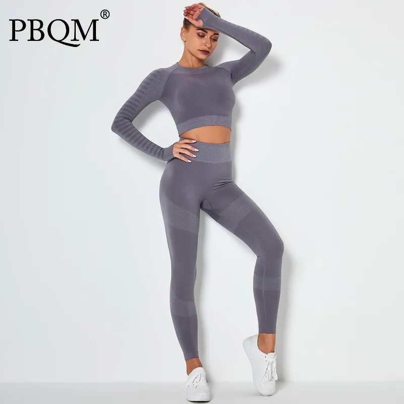 

PBQM Ropa De Leggings Gym Tenue Haut Sport Femme Outfit Clothes Plus Size Sportswear For Clothing Women Workout Sets