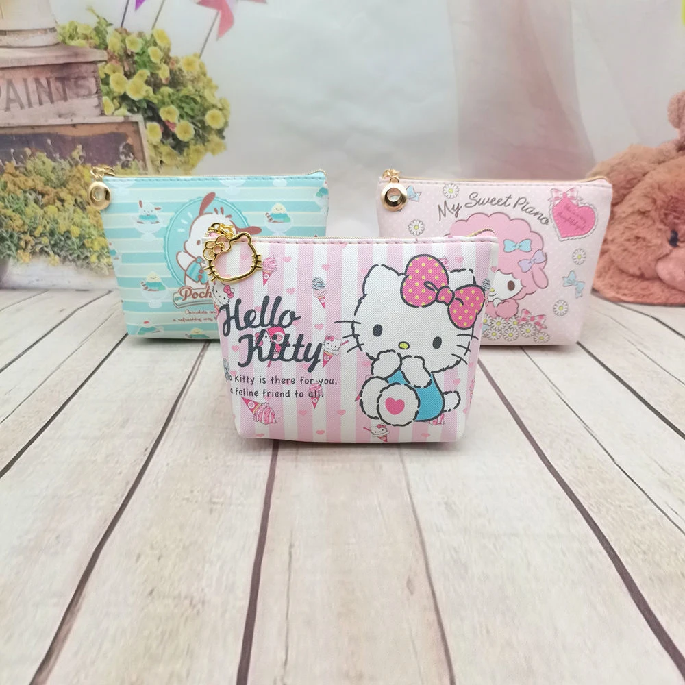 

Kawaii Sanrioed Cartoon Storage Bag Girls Cute Coin Purse Hygiene Supplies Storage Bag Key Earphone Sundries Bag Girls Gift Bag