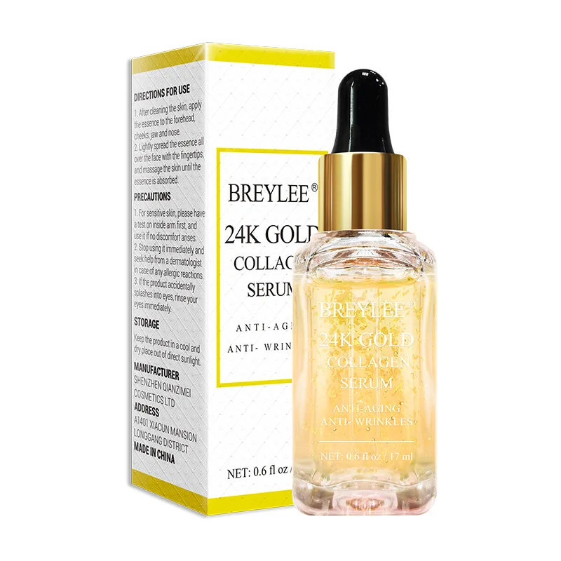 

BREYLEE Collagen Lifting Firming Serum Hyaluronic Acid Moisturizing Essence Anti-Aging Remove Wrinkles Face Cream Skin Care 15ml