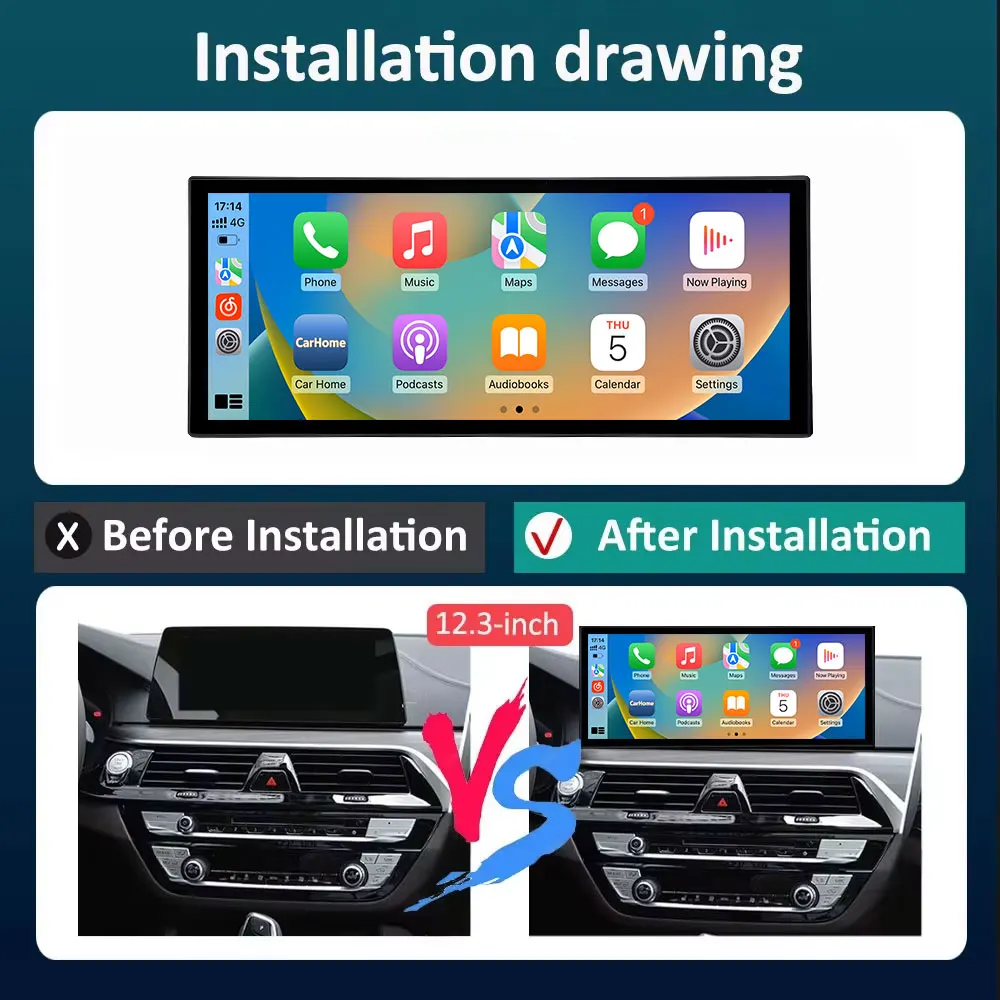 12.3'' мультимедийный GPS-плеер для BMW 5 серии F10 F11 2018-2019 с Linux-системой EVO, ультратонким QLED-экраном и Bluetooth-модулем (art.: 3920d8ea07d69) - 3920d8ea07d69