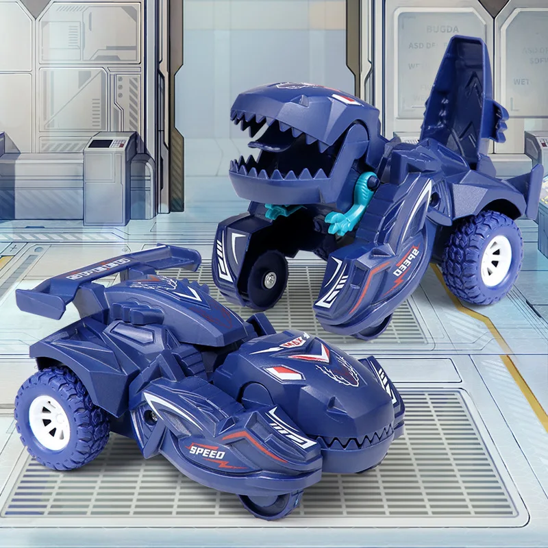

Transforming Dinosaur Car Deformation Car Toys Inertial Sliding Dino Car Automatic Transform Toy Boys Amazing Gifts Kid Toy