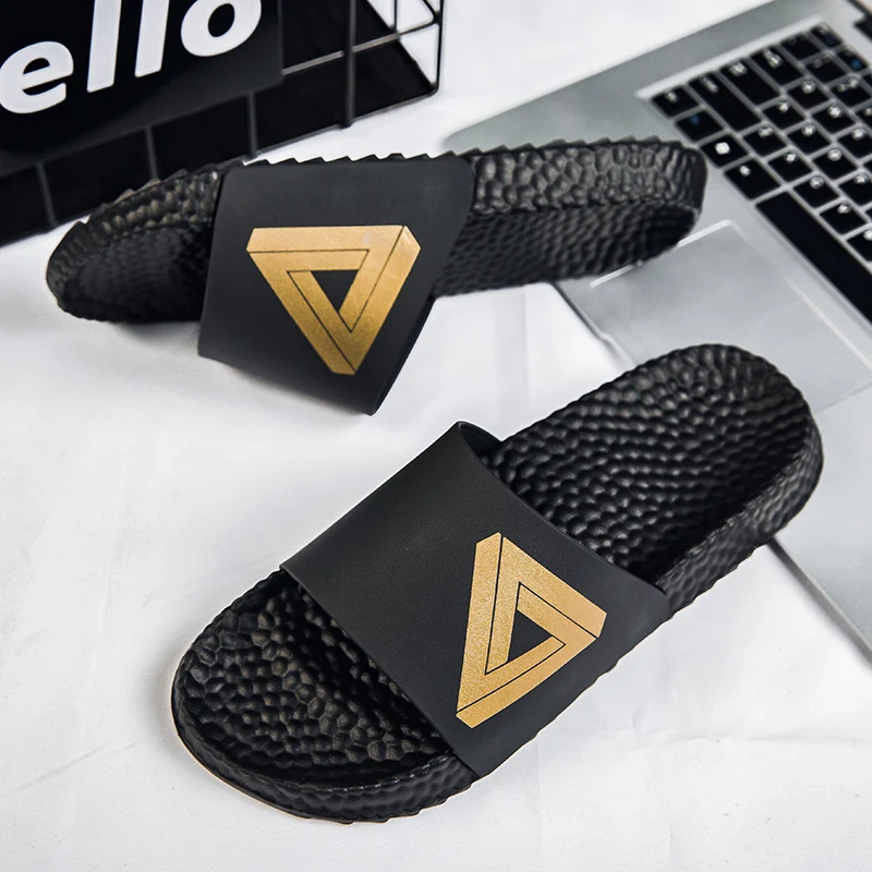 Сандалии мужские на толстой подошве мягкие шлепанцы сланцы Повседневная пляжная