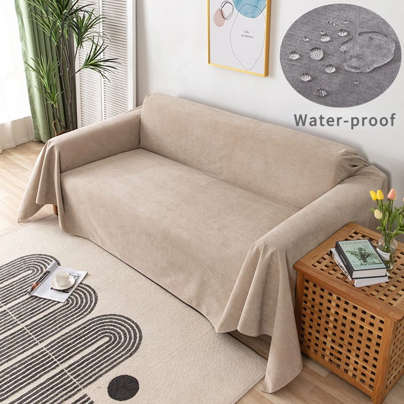 Upgraded Waterproof Corduroy Sofa Slipcover Non-slip Anti-cat Scratch Sofa Couch Cover One-piece Seat Chair Futon Protector Mat