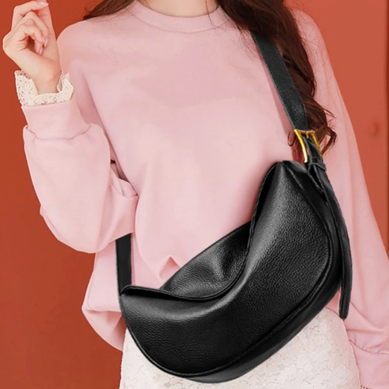 

Luxury Chic Women's Crossbody Bags Designer Fashion Shoulder Bag Classic Genuine Leather Handbags Simple Casual Messenger Bag