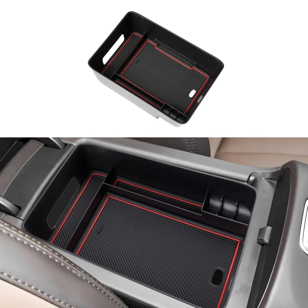 Для Hyundai Santa Fe 2024 органайзер для центральной консоли автомобиля лоток подлокотник