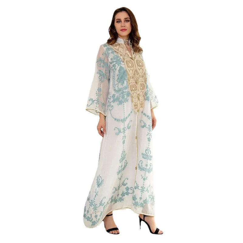 

Moroccan Caftan Muslim Woman Dress Eid 2022 Luruxy Embroidered Turkey Arabic Oman Dubai Jalabiat Islamic Abayas Dresses Evening