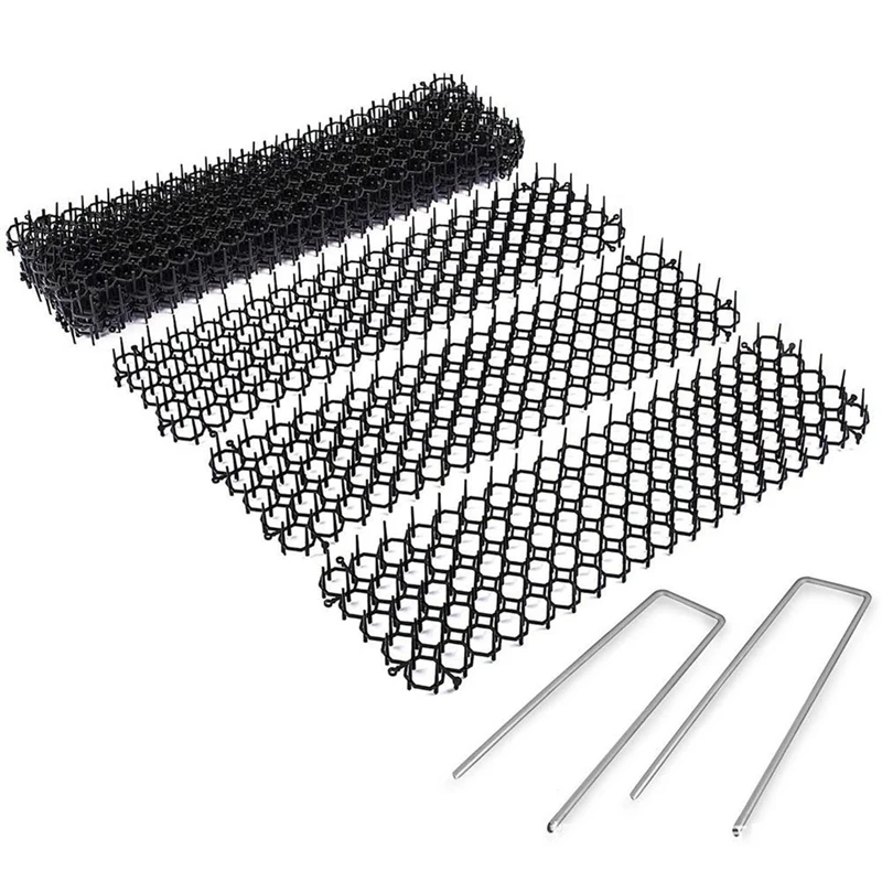 

13X49cm Garden Prickle Strip Dig Stop Cat Repellent Deterrent Mat Spike Portable Anti-Cat Dog Outdoor Garden Supplies