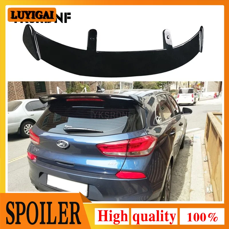 

YKSRDNF For Hyundai I30 I20 spoiler high quality ABS Carbon fiber pattern material car rear wing spoiler 2008-2021