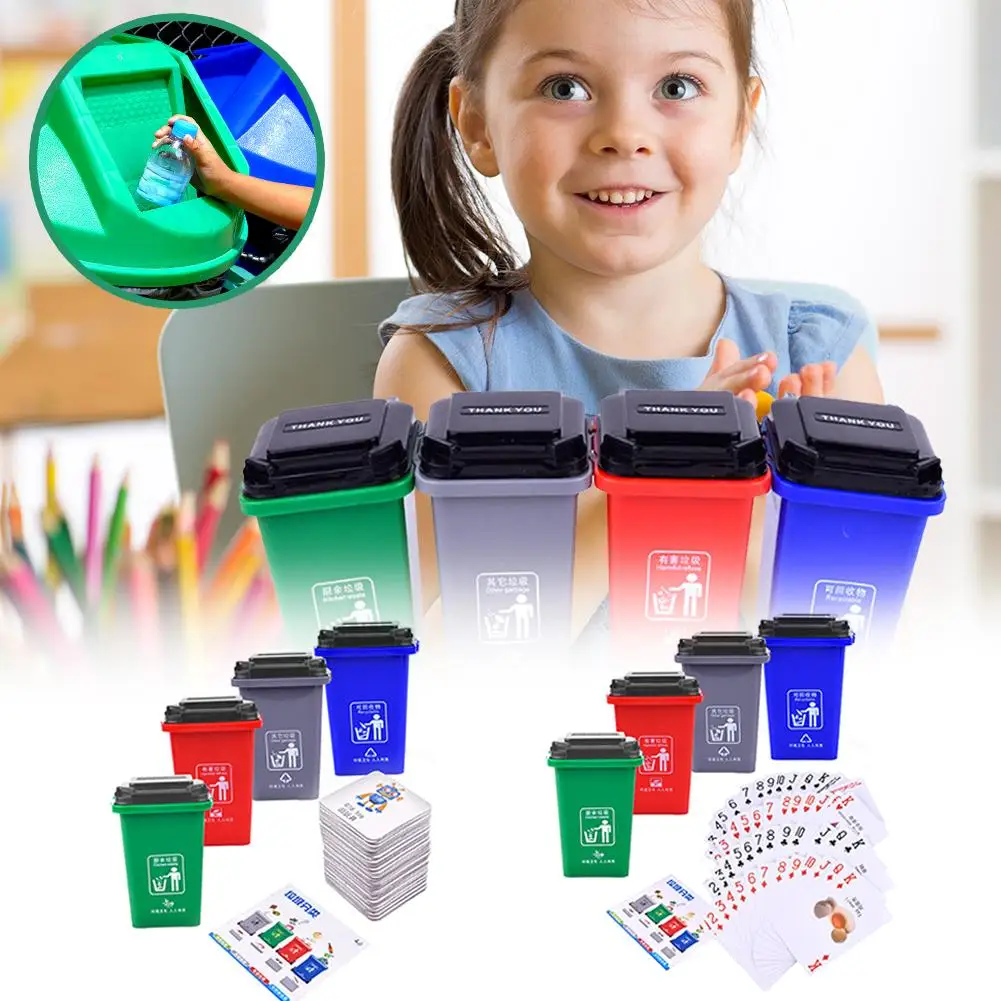 Children Cardboard Cards Practice Teaching Toy Garbage Sorting Toys Bright Colour Promoting Visual Development Over 3 Years Old |