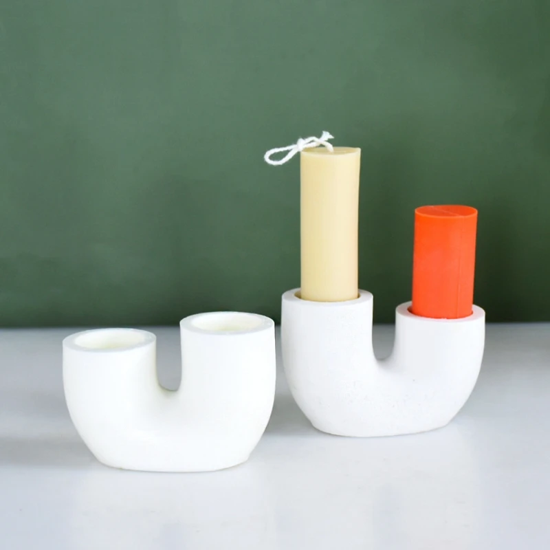 Креативный U-образный подсвечник силиконовая форма сделай сам украшение дома для