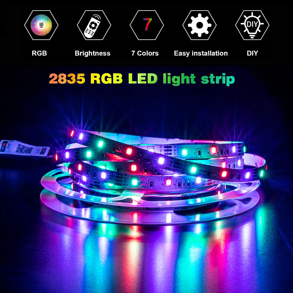 

USB LED Strip Light Bluetooth RGB DC 5V RGB Lights Flexible USB LED Lamp Tape Ribbon RGB TV Desktop Screen BackLight Diode Tape
