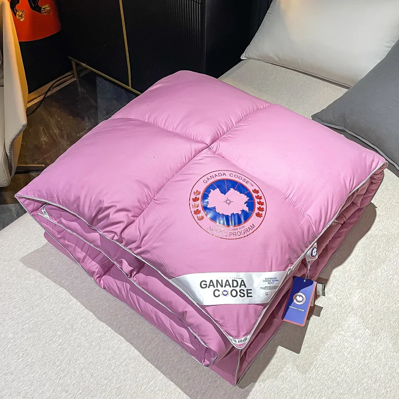 Летнее одеяло из белого гусиного пуха на осень Хлопковое для отеля мягкий утиный