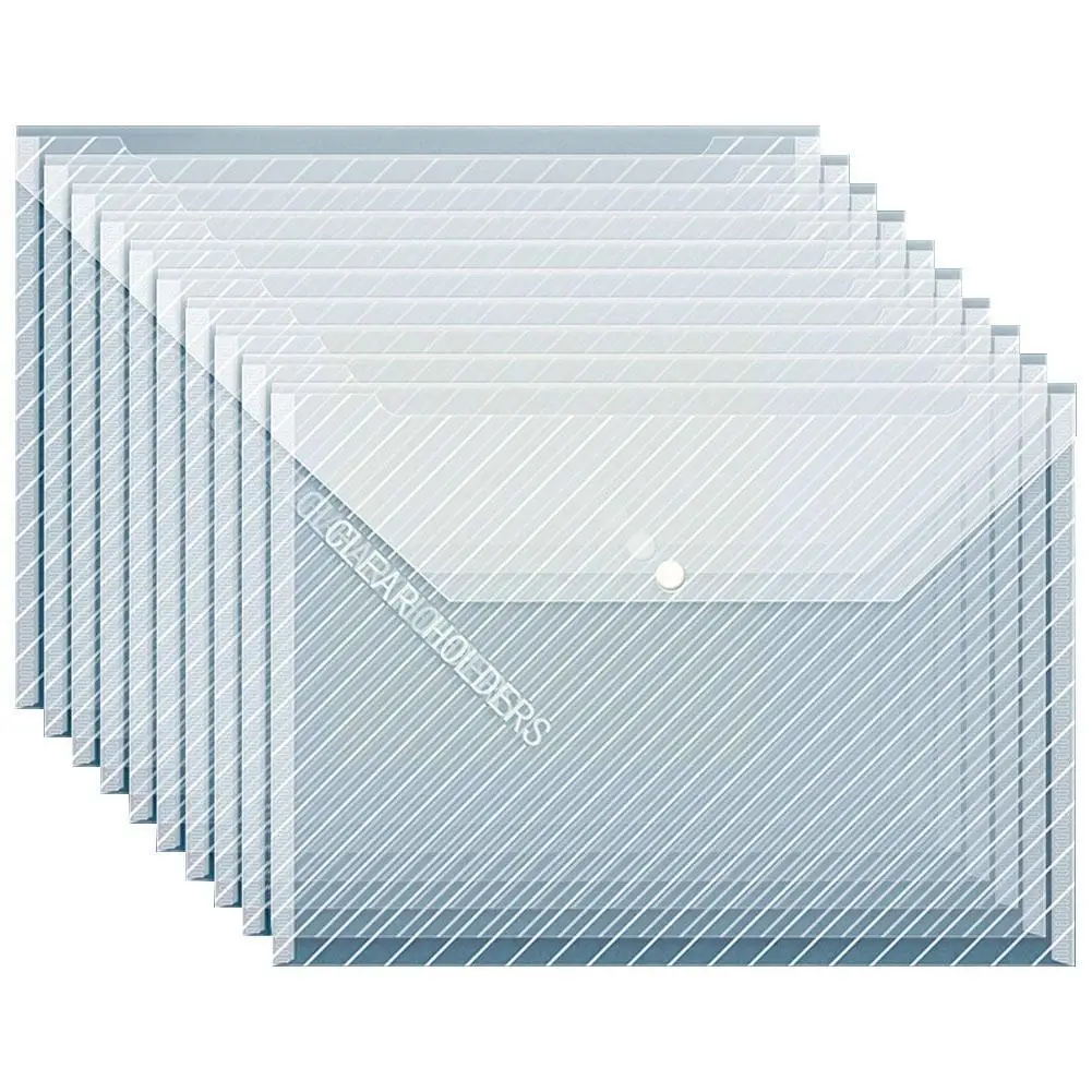 

Прозрачная папка для файлов A4, водонепроницаемая вместительная прозрачная пластиковая папка для хранения файлов и организации рабочего ст...