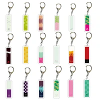 colorful demon slayer acrylic keychain keyrings for women men cosplay jewelry wholesale