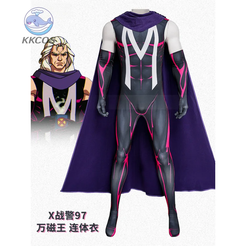 Фото Костюм для косплея Magneto, комбинезон Max Eisenhardt, одежда, плащ, боди, костюм злодея из фильма X 97, карнавальный костюм на Хэллоуин для взрослых №1