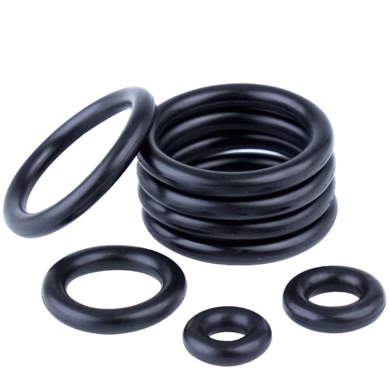 Фото Маслостойкие черные нитриловые уплотнительные кольца (O-Ring) CS1/1.5/2/3 мм, внешний диаметр 3-80 мм, резиновые уплотнители для гидравлического оборудования №1