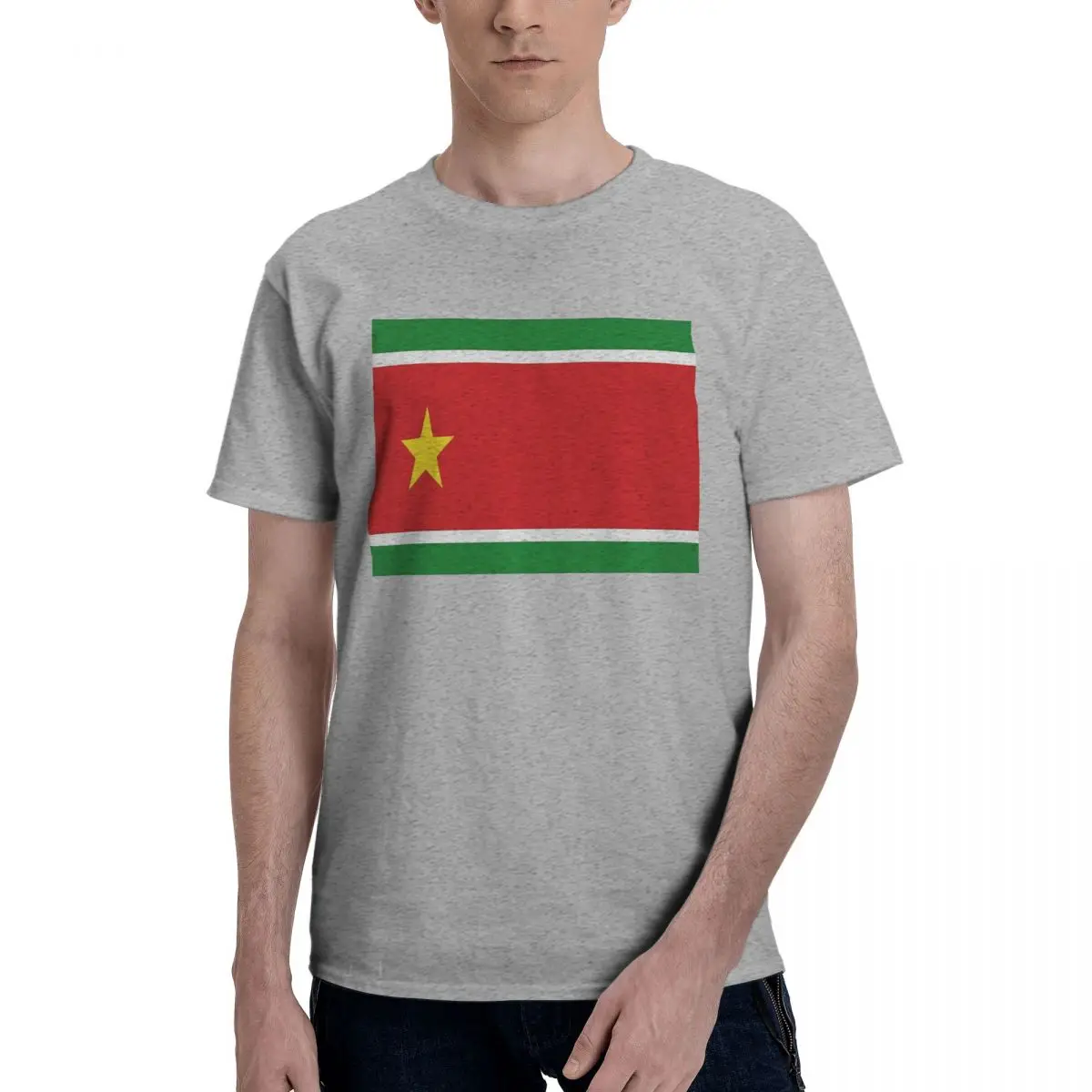 

Anime Flag Of Guadeloupe Humor Graphic Men's Basic Short Sleeve T-Shirt men set R276 Funny Graphic Tees Tops