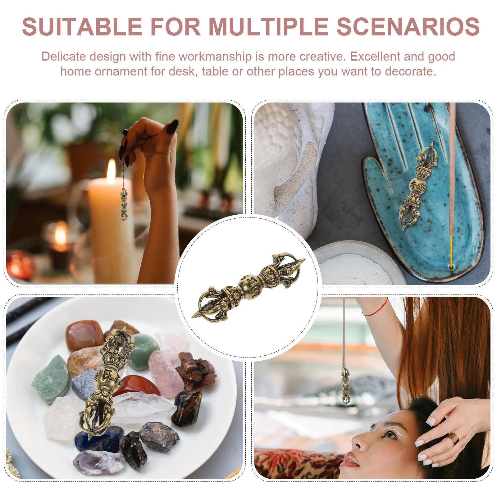 Vajra Pestle Decorative Crafts Religious Brass Light House Decorations Home Household Dharma Buddhism Ornaments