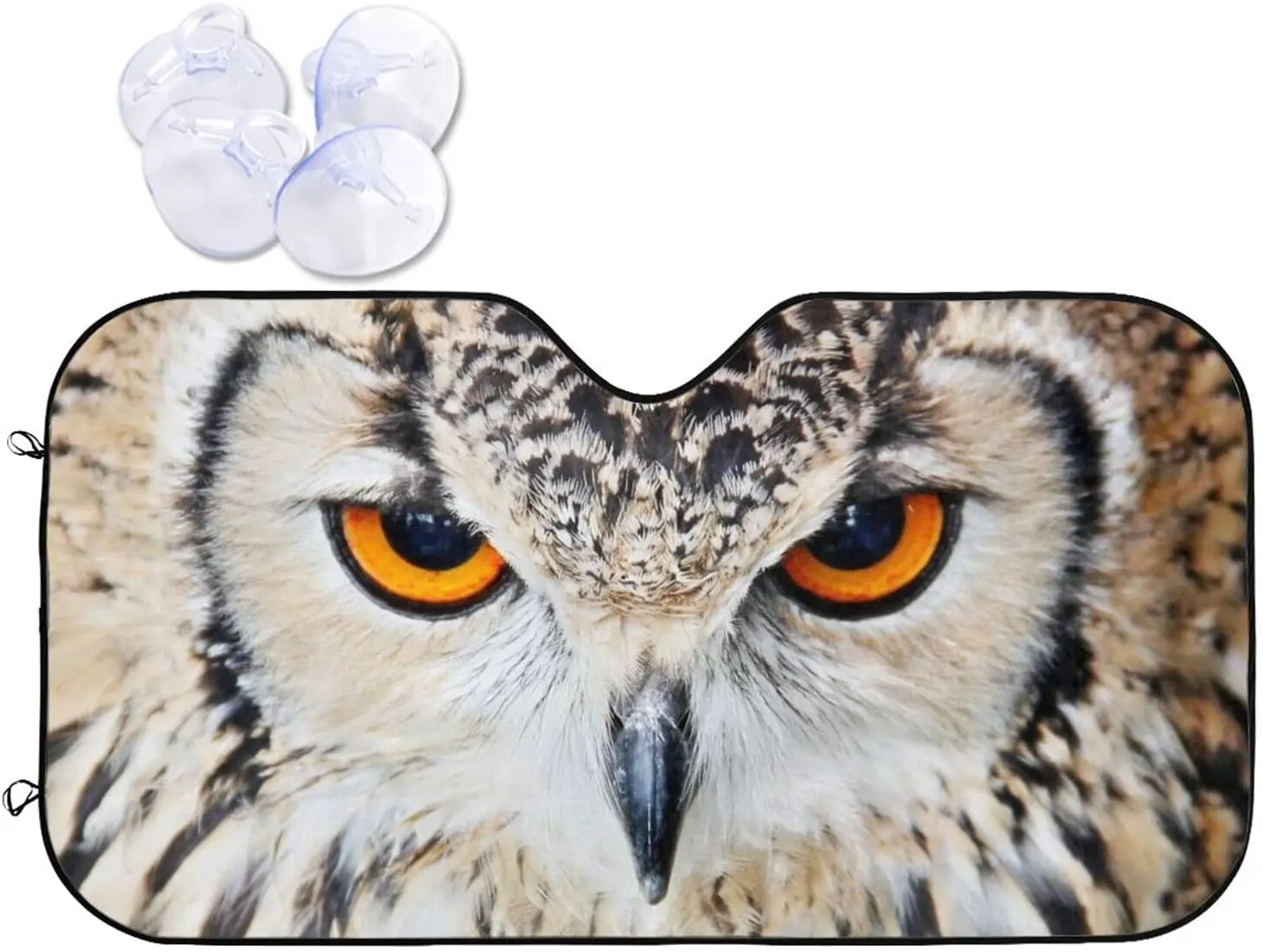 

Foruidea Cool Owl Eye Car Windshield Sun Shade Auto Sunshade for Car Truck SUV-Blocks Uv Rays Sun Visor Protector-Keeps Your Veh