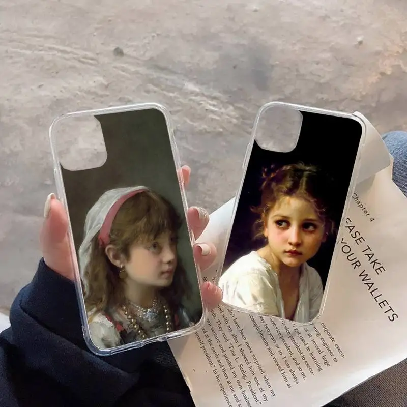 

Alexei Alexeivich Harlamoff art Oil Painting Phone Case Transparent soft For iphone 11 13 12 14 x xs xr pro max mini plus