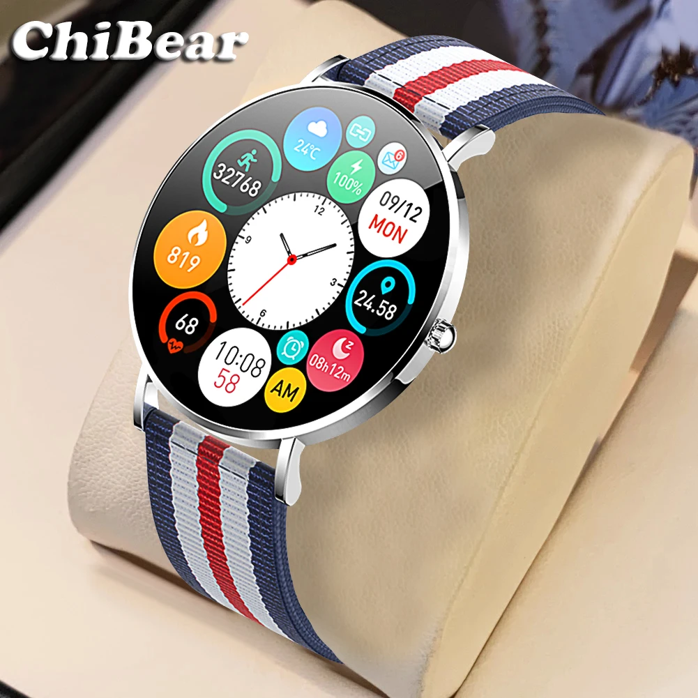 

Ultra-thin minimalist 1.3-inch 6.8MM AMOLED display Smart Watch Watches Men Women Fitness Bracelet Custom Watch Face Smartwatch