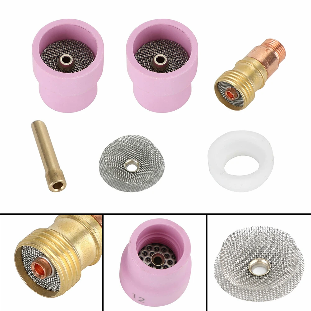 

8pcs/set Welding Equipment TIG Torches Accessories Fit For Wp-17 18 & 26 Series Fupa #12 Pyrex Cup Kit Tig Torches Welding Work
