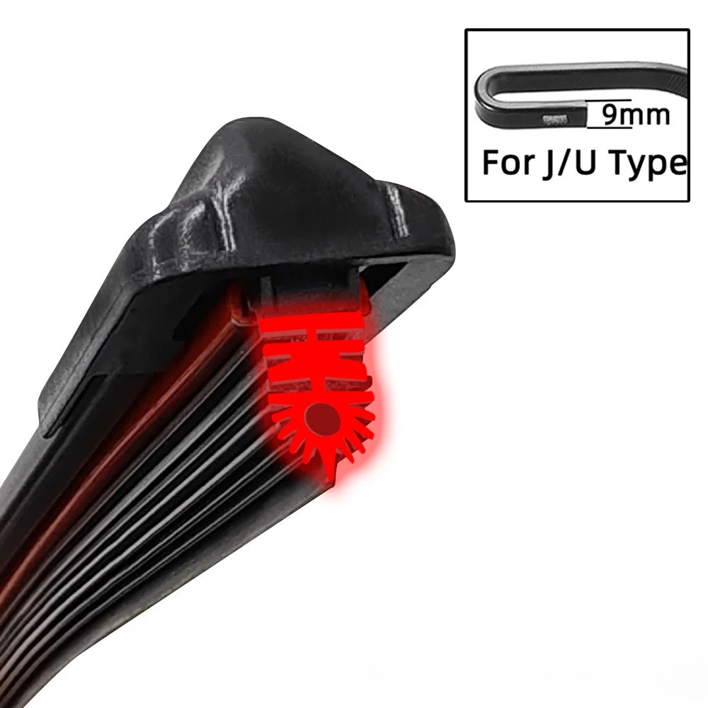 

11-слойная резиновая полоса, щетка стеклоочистителя для переднего лобового стекла автомобиля, J/U-образная щетка стеклоочистителя автомобиля, передний стеклоочиститель 16 "18" 24 "26"