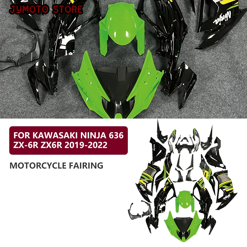 

for KAWASAKI NINJA 636 ZX6R 2019 2020 2021 2022 ZX-6R Motorcycle Fairing Full Bodywork Housing Protective Cover Green Fairing