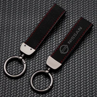 business car badge keychain suede leather keyring key chain couple gifts accessories for nissan qashqai patrol juke navara etc