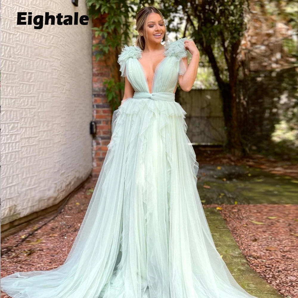 Сексуальное платье для выпускного вечеринки с глубоким V-образным вырезом и