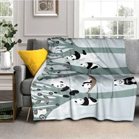 chinese panda custom blanket sofa travel blanket bed flannel blanket lightweight warm blanket blankets for beds picnic blanket