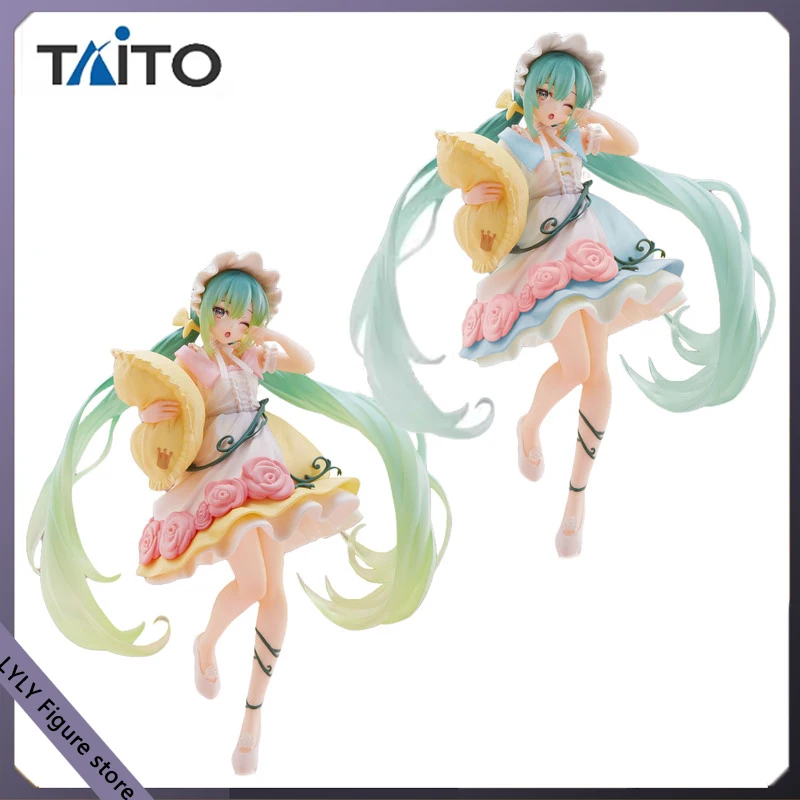 

18cm Original Taito Wonderland Figure VOCALOID Hatsune Miku Sleeping Beauty Limited Ver. PVC Action Figure Model Doll Toys Gifts