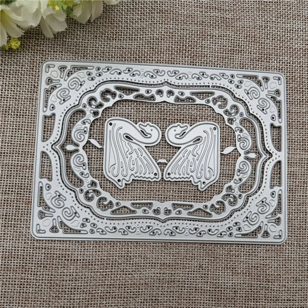 

1 компл. Вырезанные штампы в виде лебедя металлическая рамка трафарет для стен DIY углеродная сталь Скрапбукинг тиснение шаблон для рукоделия