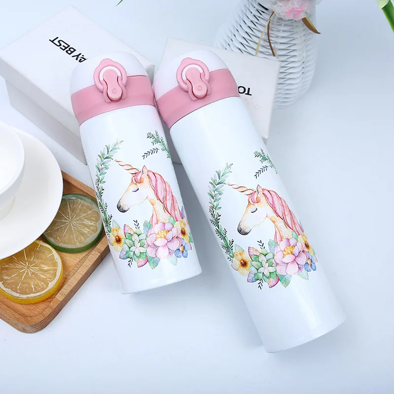 Water Bottle For Girls Stainless Steel Children Cup Insulation Water Bottle Portable Drinkware