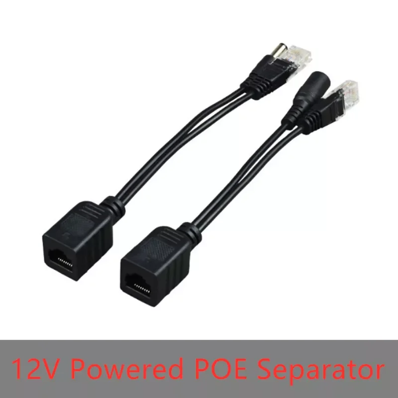 POE Adapter cable RJ45 Injector Splitter Kit Tape Screened Passive Power Over Ethernet12-48v Synthesizer Separator Combiner