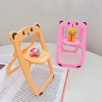 cute bear chair mobile phone bracket desk accessories small ornament card holder