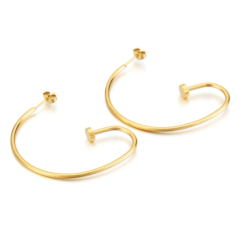 

Модные женские серьги из титановой стали, модные геометрические серьги для женщин, ювелирные изделия на годовщину вечерние ринку, аксессуары, подарки