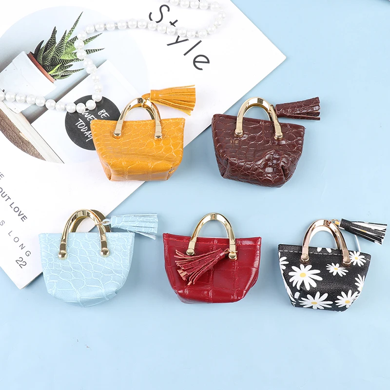 

1/6 Doll Accessories Doll Handbag Lady Leather Bag Purse Accessories Dollhouse